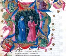 "Dante e Virgilio" - Divina Commedia, Giovanni di Paolo (c. 1444-1450), Londra, British Museum